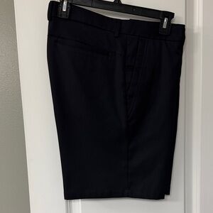 Roundtree & Yorke Black Flat-Front Dress Shorts